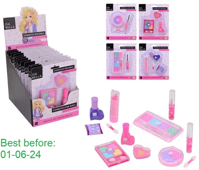 Isabella make-up set in display 15x18cm (Best before 01-06-2024)