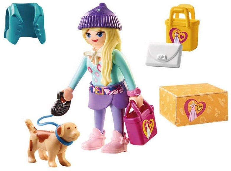 PLAYMOBIL City Life Fashion girl with dog 14x14cm