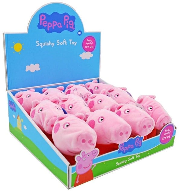 Peppa Pig Squishy Plush 11cm in display