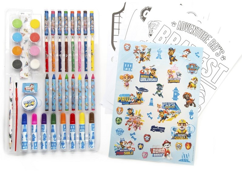 Paw Patrol Paint & Color Art Kit 80pcs 27x46cm